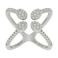 thumbnail image 1 of Araiya 10K White Gold Diamond Open Band Ring (1/2 cttw, I-J Color, I2-I3 Clarity), Size 8, 1 of 1