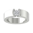 thumbnail image 1 of Araiya 10K White Gold Diamond Solitaire Band Ring (1/2 cttw, I-J Color, I2-I3 Clarity), Size 8.5, 1 of 1