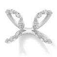 thumbnail image 1 of Araiya 10K White Gold Diamond Wide Space Band Ring for Women (1 cttw, I-J Color, I2-I3 Clarity), Size 5, 1 of 1