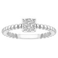 thumbnail image 1 of Araiya 10K White Gold Pear Shape Diamond Cluster Ring for Women (1/4 cttw, I-J Color, I2-I3 Clarity), Size 5, 1 of 3