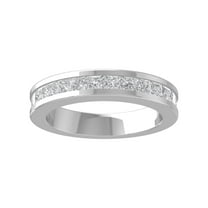 Araiya 10K White Gold Princess-shape Diamond Wedding Band Ring (1 1/2 cttw, I-J Color, I2-I3 Clarity), Size 10