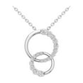 thumbnail image 1 of Araiya 10K White Gold Round Diamond Circle Pendant with Sterling Silver Chain Necklace (1/2 cttw, I-J Color, I2-I3 Clarity), 18", 1 of 5