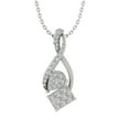 thumbnail image 1 of Araiya 10K White Gold Round Diamond Unique Pendant with Sterling Silver Chain Necklace (3/8 cttw, I-J Color, I2-I3 Clarity), 18", 1 of 3