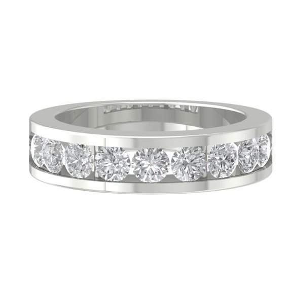 Araiya 10K White Gold Round Diamond Wedding Band Ring (1 1/2 cttw, I-J Color, I2-I3 Clarity), Size 6