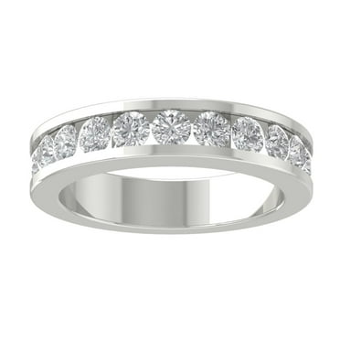 Araiya 10K White Gold Round Diamond Wedding Band Ring (1 1/4 cttw, I-J Color, I2-I3 Clarity), Size 10