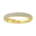 thumbnail image 1 of Araiya 10K Yellow Gold 3 Row Diamond Band Ring (1/3 cttw, I-J Color, I2-I3 Clarity), Size 7.5, 1 of 4