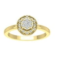 thumbnail image 1 of Araiya 10K Yellow Gold Cluster Diamond Halo Band Ring (1/4 cttw, I-J Color, I2-I3 Clarity), Size 5.5, 1 of 1