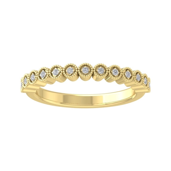 Araiya 10K Yellow Gold Diamond Band Ring (1/20 cttw, I-J Color, I2-I3 Clarity), Size 8