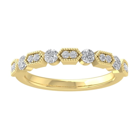 Araiya 10K Yellow Gold Diamond Band Ring (1/3 cttw, I-J Color, I2-I3 Clarity), Size 6.5