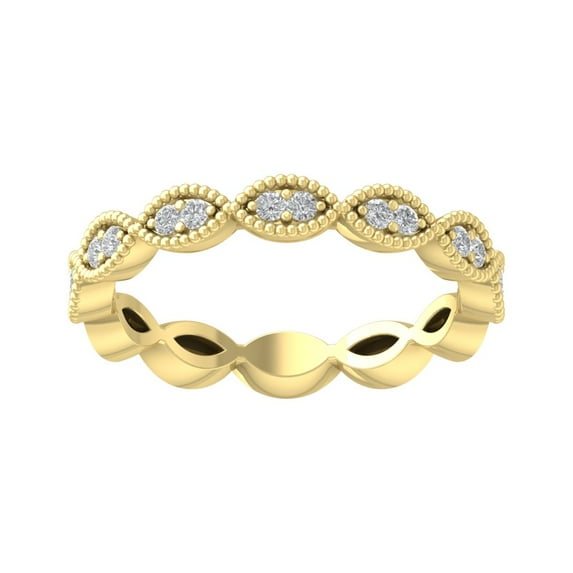 Araiya 10K Yellow Gold Diamond Band Ring (1/6 cttw, I-J Color, I2-I3 Clarity), Size 6.5