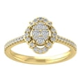 thumbnail image 1 of Araiya 10K Yellow Gold Diamond Cluster Band Ring (1/2 cttw, I-J Color, I2-I3 Clarity), Size 10, 1 of 1