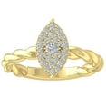 thumbnail image 1 of Araiya 10K Yellow Gold Diamond Cluster Band Ring (1/3 cttw, I-J Color, I2-I3 Clarity), Size 6, 1 of 1