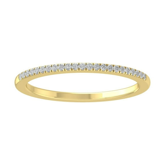 Araiya 10K Yellow Gold Diamond Eternity Band Ring (1/10 cttw, I-J Color, I2-I3 Clarity), Size 7