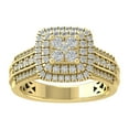thumbnail image 1 of Araiya 10K Yellow Gold Diamond Halo Cluster Ring (1 cttw, I-J Color, I2-I3 Clarity), Size 8, 1 of 1