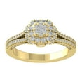 thumbnail image 1 of Araiya 10K Yellow Gold Diamond Halo Ring (3/4 cttw, I-J Color, I2-I3 Clarity), Size 6.5, 1 of 1
