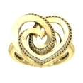 thumbnail image 1 of Araiya 10K Yellow Gold Diamond Heart Band Ring (1/5 cttw, I-J Color, I2-I3 Clarity), Size 10, 1 of 1