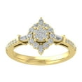 thumbnail image 1 of Araiya 10K Yellow Gold Diamond Round and Marquise Diamond Halo Ring (5/8 cttw, I-J Color, I2-I3 Clarity), Size 9.5, 1 of 1