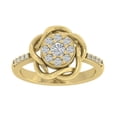 thumbnail image 1 of Araiya 10K Yellow Gold Round Cluster Diamond Engagement Ring (1/2 cttw, I-J Color, I2-I3 Clarity), Size 6.5, 1 of 4