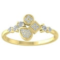 thumbnail image 1 of Araiya 10K Yellow Gold Round Cluster Diamond Engagement Ring (1/4 cttw, I-J Color, I2-I3 Clarity), Size 8.5, 1 of 4