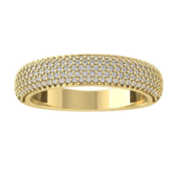 Araiya 10K Yellow Gold Round Diamond Anniversary Band Ring (5/8 cttw, I-J Color, I2-I3 Clarity), Size 5.5