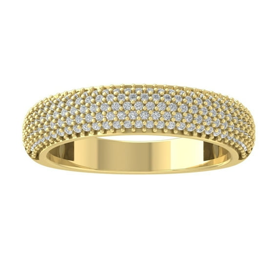 Araiya 10K Yellow Gold Round Diamond Anniversary Band Ring (5/8 cttw, I-J Color, I2-I3 Clarity), Size 7