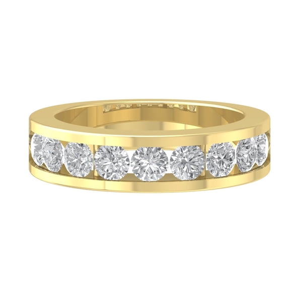 Araiya 10K Yellow Gold Round Diamond Wedding Band Ring (1 1/2 cttw, I-J Color, I2-I3 Clarity), Size 9