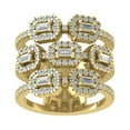 thumbnail image 1 of Araiya 10K Yellow Gold Round and Baguette Diamond Band Ring (1 cttw, I-J Color, I2-I3 Clarity), Size 6.5, 1 of 1
