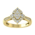 thumbnail image 1 of Araiya 10K Yellow Gold Round and Marquise Diamond Halo Pear Shape Cluster Ring (3/4 cttw, I-J Color, I2-I3 Clarity), Size 8.5, 1 of 1
