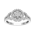 thumbnail image 1 of Araiya 14K White Gold Cluster Diamond Halo Band Ring (1/3 cttw, I-J Color, I2-I3 Clarity), Size 7, 1 of 1