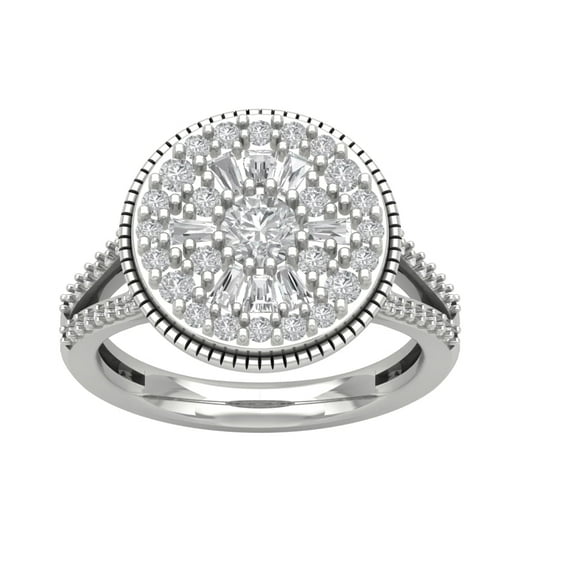 Araiya 14K White Gold Cluster Diamond Ring (1 1/4 cttw, I-J Color, I2-I3 Clarity), Size 7
