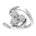 thumbnail image 1 of Araiya 14K White Gold Cluster Diamond Three Flower Ring (1/4 cttw, I-J Color, I2-I3 Clarity), Size 5.5, 1 of 1