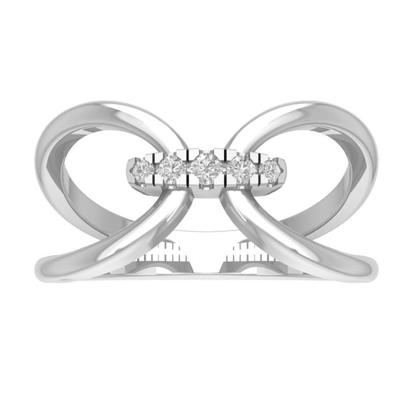 Araiya 14K White Gold Diamond Band Ring (1/10 cttw, I-J Color, I2-I3 Clarity), Size 8.5