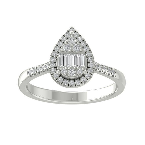 Araiya 14K White Gold Diamond Band Ring for Women (1/3 cttw, I-J Color, I2-I3 Clarity), Size 9