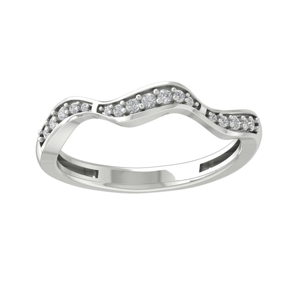 Araiya 14K White Gold Diamond Band Ring for Women (1/6 cttw, I-J Color, I2-I3 Clarity), Size 8.5