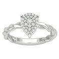 thumbnail image 1 of Araiya 14K White Gold Diamond Cluster Band Ring (1/3 cttw, I-J Color, I2-I3 Clarity), Size 5, 1 of 1