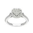 thumbnail image 1 of Araiya 14K White Gold Diamond Cluster Halo Ring (3/4 cttw, I-J Color, I2-I3 Clarity), Size 6, 1 of 1