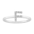 thumbnail image 1 of Araiya 14K White Gold Diamond F Initial Band Ring for Women (1/6 cttw, I-J Color, I2-I3 Clarity) Size 5.5, 1 of 1