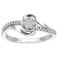 thumbnail image 1 of Araiya 14K White Gold Diamond Flower Band Ring (1/5 cttw, I-J Color, I2-I3 Clarity), Size 5.5, 1 of 1