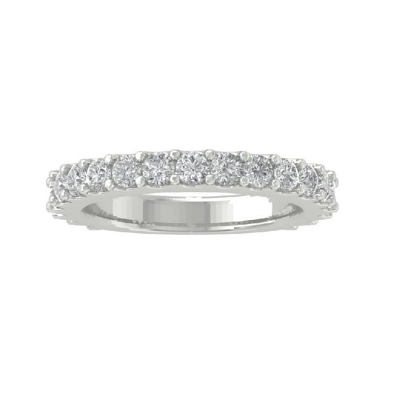 Araiya 14K White Gold Diamond Full Eternity Wedding Ring (1 1/8 cttw, I-J Color, I2-I3 Clarity), Size 10