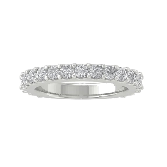 Araiya 14K White Gold Diamond Full Eternity Wedding Ring (1 1/8 cttw, I-J Color, I2-I3 Clarity), Size 7