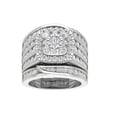 thumbnail image 1 of Araiya 14K White Gold Diamond Halo Band Ring for Women (3 cttw, I-J Color, I2-I3 Clarity), Size 5, 1 of 3