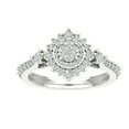 thumbnail image 1 of Araiya 14K White Gold Diamond Halo Cluster Ring (3/4 cttw, I-J Color, I2-I3 Clarity), Size 6.5, 1 of 1