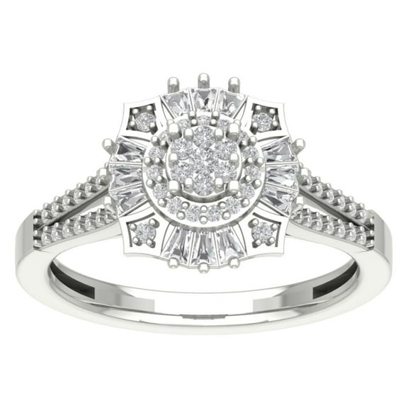 Araiya 14K White Gold Diamond Halo Ring (5/8 cttw, I-J Color, I2-I3 Clarity), Size 7