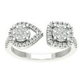 thumbnail image 1 of Araiya 14K White Gold Diamond Negative Space Band Ring (1/2 cttw, I-J Color, I2-I3 Clarity), Size 7.5, 1 of 1