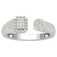 thumbnail image 1 of Araiya 14K White Gold Diamond Negative Space Band Ring (1/4 cttw, I-J Color, I2-I3 Clarity), Size 6.5, 1 of 1