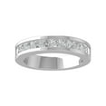 thumbnail image 1 of Araiya 14K White Gold Princess-shape Diamond Wedding Band Ring (1 1/2 cttw, I-J Color, I2-I3 Clarity), Size 10, 1 of 4
