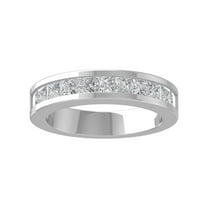 Araiya 14K White Gold Princess-shape Diamond Wedding Band Ring (1 1/2 cttw, I-J Color, I2-I3 Clarity), Size 10