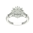 thumbnail image 1 of Araiya 14K White Gold Round Baguette and Marquise Diamond Halo Ring (3/4 cttw, I-J Color, I2-I3 Clarity), Size 5.5, 1 of 1