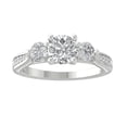thumbnail image 1 of Araiya 14K White Gold Round Diamond 3-Stone Engagement Ring (1 7/8 cttw, I-J Color, I2-I3 Clarity), Size 9, 1 of 4