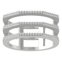 Araiya 14K White Gold Round Diamond Fashion Band Ring (1/5 cttw, I-J Color, I2-I3 Clarity), Size 10